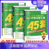 [全3册]中考真题45套 语文+数学+英语 九年级/初中三年级 [正版]2024新版中考真题分类汇编全套初三九9年级语文