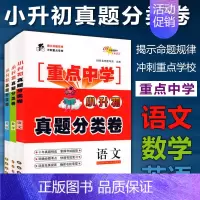 [正版]3本装 语文数学英语 重点中学 小升初真题分类卷 68所名校 小学升初中小考毕业总复习资料小学教辅书小考真题练习