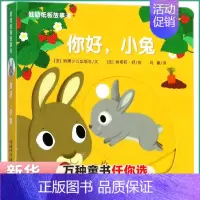 [正版]你好 小兔 低幼纸板故事书0-3岁启蒙认知宝宝早教玩具书籍 4-5-6周岁儿童撕不烂绘本图书 婴幼儿园立体洞洞翻