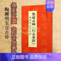 [正版]集赵孟頫归去来辞 陶渊明五言古诗 翰墨诗词大汇 中国历代名碑名帖丛书 陆有珠著行书毛笔字帖临摹书籍碑帖米字格 安