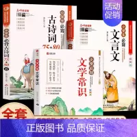 [全套3册]小学生必背文学常识+文言文+古诗词 [正版]小学生必背文学常识大全彩图版 小学 文学常识积累大全 百科全书