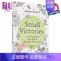 [正版]微小胜利涂色书 英文原版 Small Victories Johanna Basford 益智涂色书 画册 生活