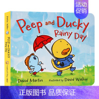 [正版]皮普和达基 下雨天 英文原版 Peep and Ducky Rainy Day 小蓝鸟和小黄鸭 绘本纸板书 儿童