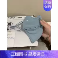 天蓝色[雪花] 均码 [正版]蝴蝶结冰丝防晒口罩女夏季护眼角防紫外线透气遮脸开车防晒面罩