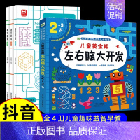 儿童黄金期左右脑大开发(2-3岁)+迷宫游戏(全3册) 共4册 [正版]迷宫游戏专注力训练书 3-6-8-10岁以上幼儿