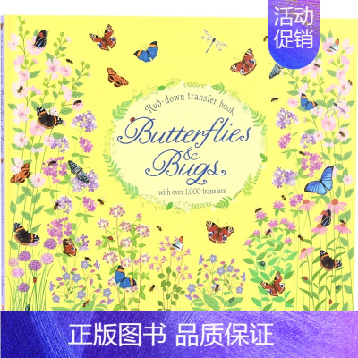 蝴蝶花园转印填色书 [正版]Usborne Activity Books Stickers 尤斯伯恩益智游戏活动贴纸书