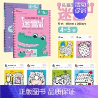 头脑潜能开发.迷宫4-5岁 全2册 [正版]头脑潜能开发 智力 数学 迷宫2-3-4-6周岁儿童益智书智力专注力逻辑思维