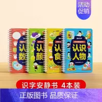 [全4册]识字早教安静书 [正版]识字早教安静书免裁剪魔术贴启蒙游戏书儿童象形看图卡片幼儿认字识字书全套幼儿园宝宝手撕拉