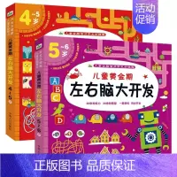共2册 [正版]幼儿全脑智力开发早教书籍3-6周岁宝宝思维训练图书适合四岁五岁中班大班看的益智游戏书儿童黄金期左右脑大开