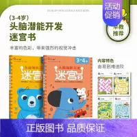 全套2册[3-4岁]迷宫 [正版]迷宫训练书3-4-5-6岁 专注力训练注意力训练走迷宫的书大冒险儿童益智书籍幼儿绘本左