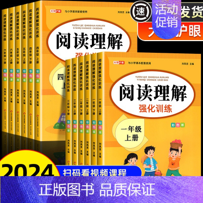 [全套2册]阅读理解上下册 二年级下 [正版]2024年小学语文阅读理解专项训练书人教版 一年级二年级三年级四五六年级上