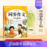 [全2册]作文金句800例+五年级同步作文 小学通用 [正版]作文金句800例高分作文素材范文优美句子积累大全小学三四五