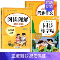[5年级上册]语文同步练字帖+同步作文+阅读理解 [正版]量大优惠一年级练字字帖二年级三四五六年级上册下册同步练字帖每日