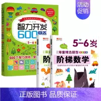 [5-6岁]阶梯数学+智力开发600题 [正版]智力开发600题5-6岁 左右脑综合能力训练600题儿童大脑潜能智力开发