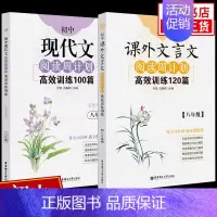 八年级文言文+现代文 全2册 初中通用 [正版]初中课外文言文阅读周计划高效训练120篇现代文阅读周计划高效训练100篇