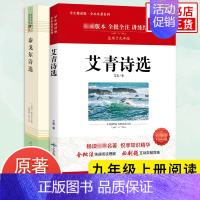 艾青诗选+[人教]泰戈尔诗选 [正版]艾青诗选和水浒传 九年级上册 简爱唐诗三百首 语文阅读完整版 艾青诗选 水浒传上下