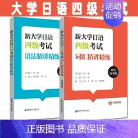 [正版]大学日语四级2本新大学日语四级考试词汇+语法精讲精练(附赠音频)