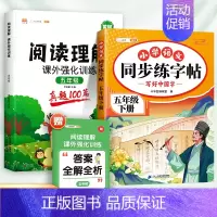 [2本]阅读真题+同步练字帖(下册) 小学五年级 [正版]2024五年级阅读理解专项训练人教版下册上册小学语文课外阅读训