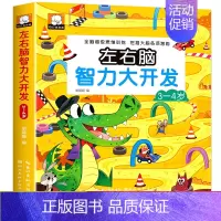 左右脑智力大开发3-4岁 [正版]全脑开发思维训练 2-3岁700题1000题幼儿逻辑早教启蒙书数学专注力训练图书小班智