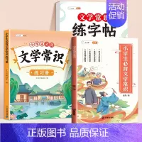 [学练3本]文学常识+练习册+练字帖 小学通用 [正版]斗半匠小学生必背文学常识大全同步练习册人教版小学一二三年级四五六