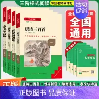 [套装-九上选读-共4册]唐诗三百首+世说新语+聊斋+泰戈尔❤️赠配套手册 初中通用 [正版]水浒传艾青诗选九年级上下册