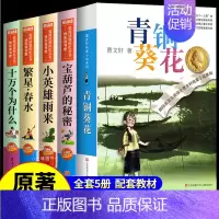 [全套5册]青铜葵花+宝葫芦+小英雄+繁星春水+十万个 [正版]全套5册 青铜葵花曹文轩四年级下册阅读课外书必阅读的书目