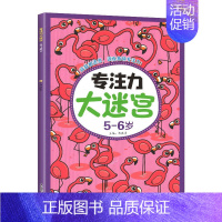 专注力大迷宫(5-6岁) [正版]专注力大迷宫全套4册2-3-4-5-6岁训练书儿童益智训练书幼儿高难度闯关找不同注意力