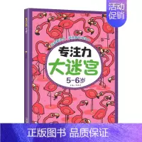 专注力大迷宫(5-6岁) [正版]专注力大迷宫全套4册2-3-4-5-6岁训练书儿童益智训练书幼儿高难度闯关找不同注意力