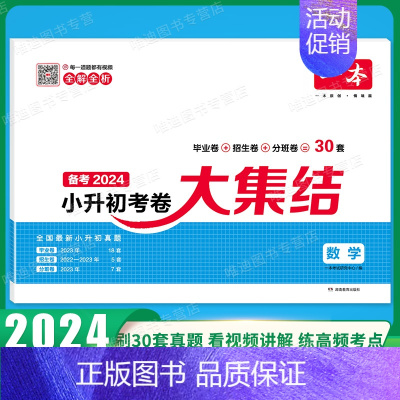 小学毕业升学考卷大集结 数学 小学升初中 [正版]2024版 小学毕业升学考卷大集结模拟试卷及真题精选 语文数学英语六年