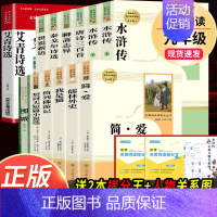 全套13本]九年级上下册名著含围城 [正版]九年级下册必读6册简爱儒林外史我是猫格列佛游记契诃夫短篇小说围城人民教育出版