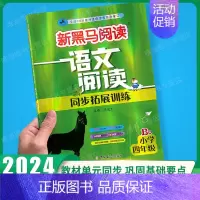 阅读同步拓展训练B版 小学四年级 [正版]2024新黑马阅读四年级 英语听力训练+阅读训练 4年级上册下册全一册 小学四