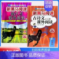 古诗文阅读+现代文阅读[2本] 小学四年级 [正版]2024新版 新黑马阅读四年级 现代文+古诗文课外阅读训练小学4年级