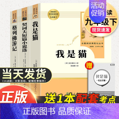 全套3本]我是猫+格列佛游记+契诃夫短篇小说选 [正版]九年级下册必读名著儒林外史简爱原著格列佛游记契诃夫短篇小说选围城