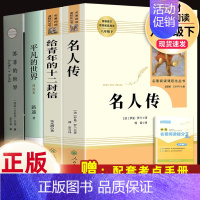 全套4本]名人传+给青年+苏菲+平凡的世界 [正版]八年级上册下册必读名著 长征红星照耀中国昆虫记钢铁是怎样炼成的经典常