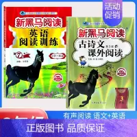 古诗文课外阅读+阅读训练[2本] 小学三年级 [正版]2024新黑马阅读三年级 英语听力训练+阅读训练 3年级上册下册全