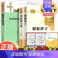 全套3本]骆驼祥子+海底两万里+名著阅读指导. 人教版 [正版]海底两万里骆驼祥子七年级下册必读原著书老舍人民教育出版社