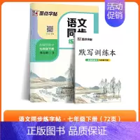 [语文同步]七年级下册 [正版]初中生必背古诗词字帖思维导图版临摹荆霄鹏楷书初中生练字帖同步语文人教版上下册七八年级古诗