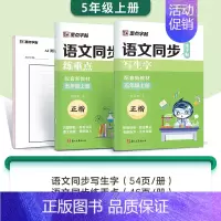 [全新升级2本套]5年级上册---练生字+练重点 [正版]一年级上册练字小学生语文同步生字描红人教版二三年级下册暑假作业