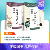 [2册]小学生古诗词+会写2500字(临摹) [正版]楷书字帖初学者小学儿童初级练字学字临摹硬笔书法练字本临摹初学者简约