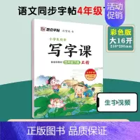 [语文临摹]4年级下册 小学四年级 [正版]四年级上册语文字帖练字小学生硬笔书法字帖一课一练墨点字帖新版小学生同步练字帖