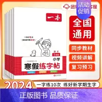 寒假练字帖 小学二年级 [正版]2024一本寒假练字帖寒假衔接一年级二年级三年级四五六年级寒假阅读口算作业寒假写字天天练
