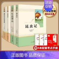 [八年级全套4本]昆虫记+红星+钢铁+经典常谈(赠4本考点手册) 初中通用 [正版]易蓓昆虫记和红星照耀中国名著人民教育
