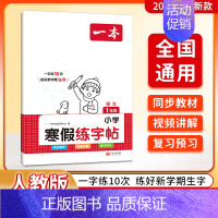 寒假练字帖 小学四年级 [正版]一本寒假阅读练字帖寒假衔接一年级二年级三年级四五六年级寒假口算阅读理解专项技能书口算练字