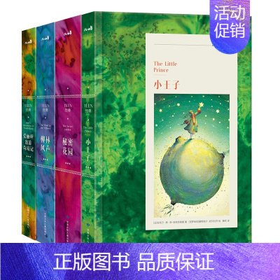 TEEN经典-4册套装 [正版]TEEN经典系列儿童文学小王子柳林风声爱丽丝梦游奇境记秘密花园8-9-10-11-12岁