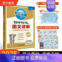 初中历史图文详解(笔记版) 初中通用 [正版]北斗北斗地图白地图初中地理手绘图册2025中考适用 填图地图手账 初中地理
