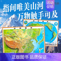 [1.2*0.9米]世界地形1张 [正版]2024年中国地图和世界地图 约80*60cm凹凸地形图 3d立体浮雕地图挂图