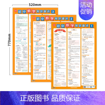初中数学知识点(3张) [正版]初中物理知识盘点挂图公式大全知识点汇总海报物理公式实验墙画七八九年级