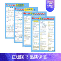 几何模型+几何性质与定理(共4张) 初中通用 [正版]初中数学几何性质与定理挂图几何基础七八九年级几何图表公式总结解题技