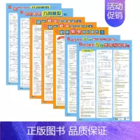 几何模型+性质定理+知识盘点(共7张) 初中通用 [正版]初中数学几何性质与定理挂图几何基础七八九年级几何图表公式总结解
