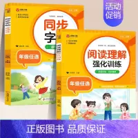 [2本]阅读理解+字帖 六年级下 [正版]2024阅读理解强化训练专项训练书一二三四五六年级上册下册人教版小学语文同步练